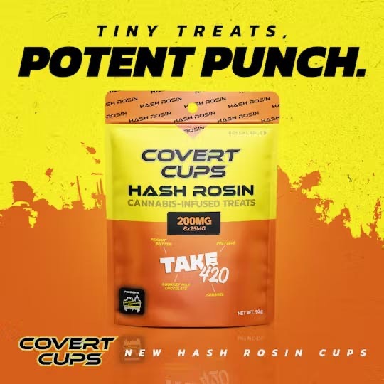 Covert Cups | 200MG Rosin Chocolate | Take 420
