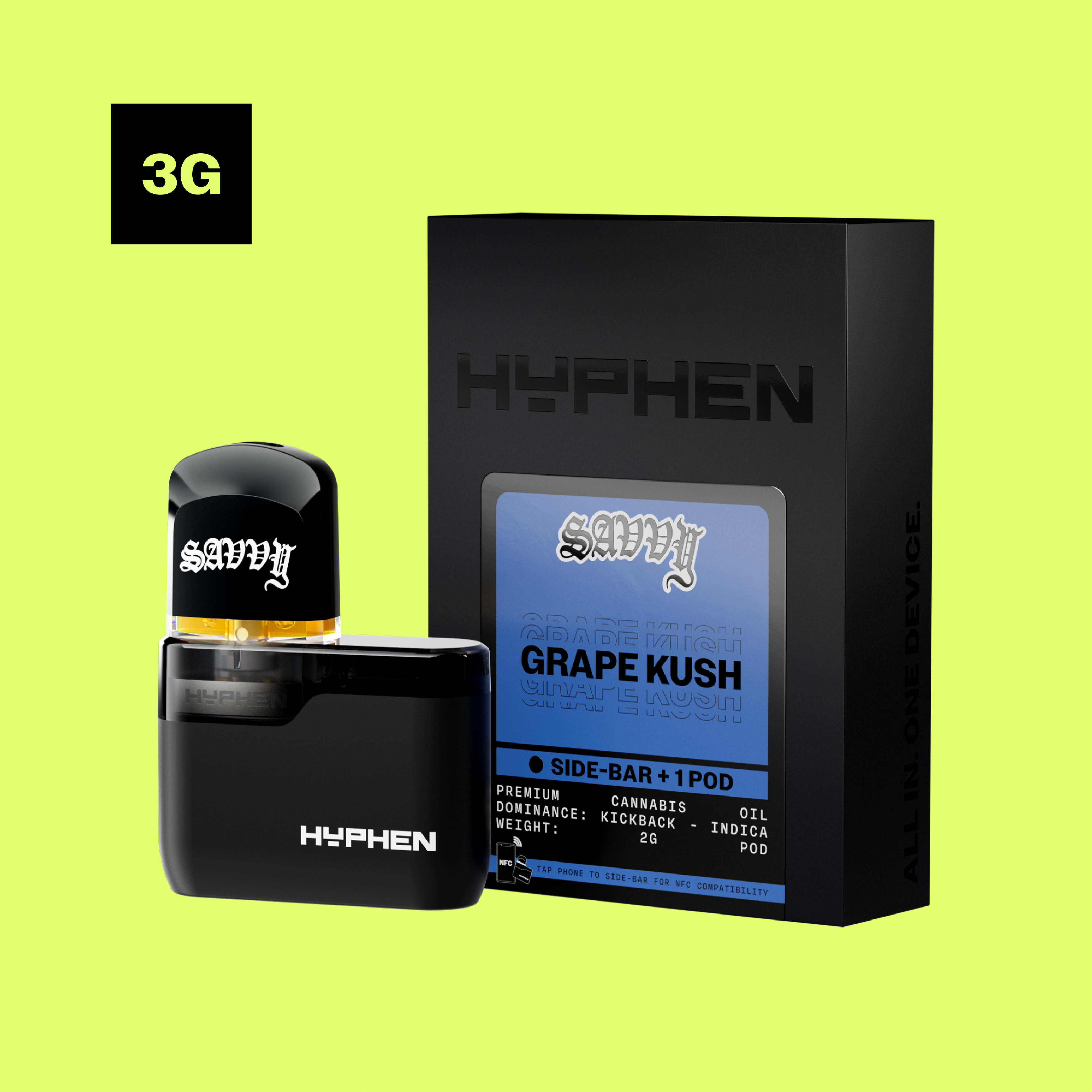 HYPHEN Grape Kush 3g All-In-One