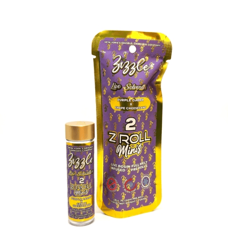 Infused Preroll | 2pk | Hybrid | Purple Daddy x Grape Cheesecake | Cold Cure | Live Solventless Rosin | Ceramic Tip
