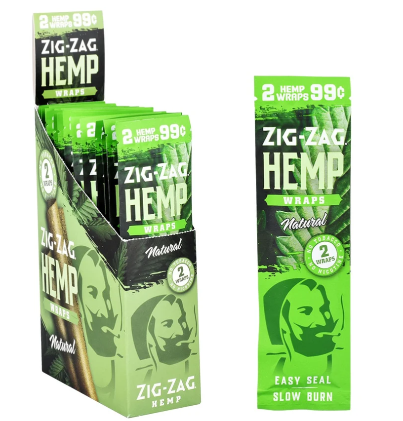 Zig Zag Hemp Wraps | Natural | 2pc