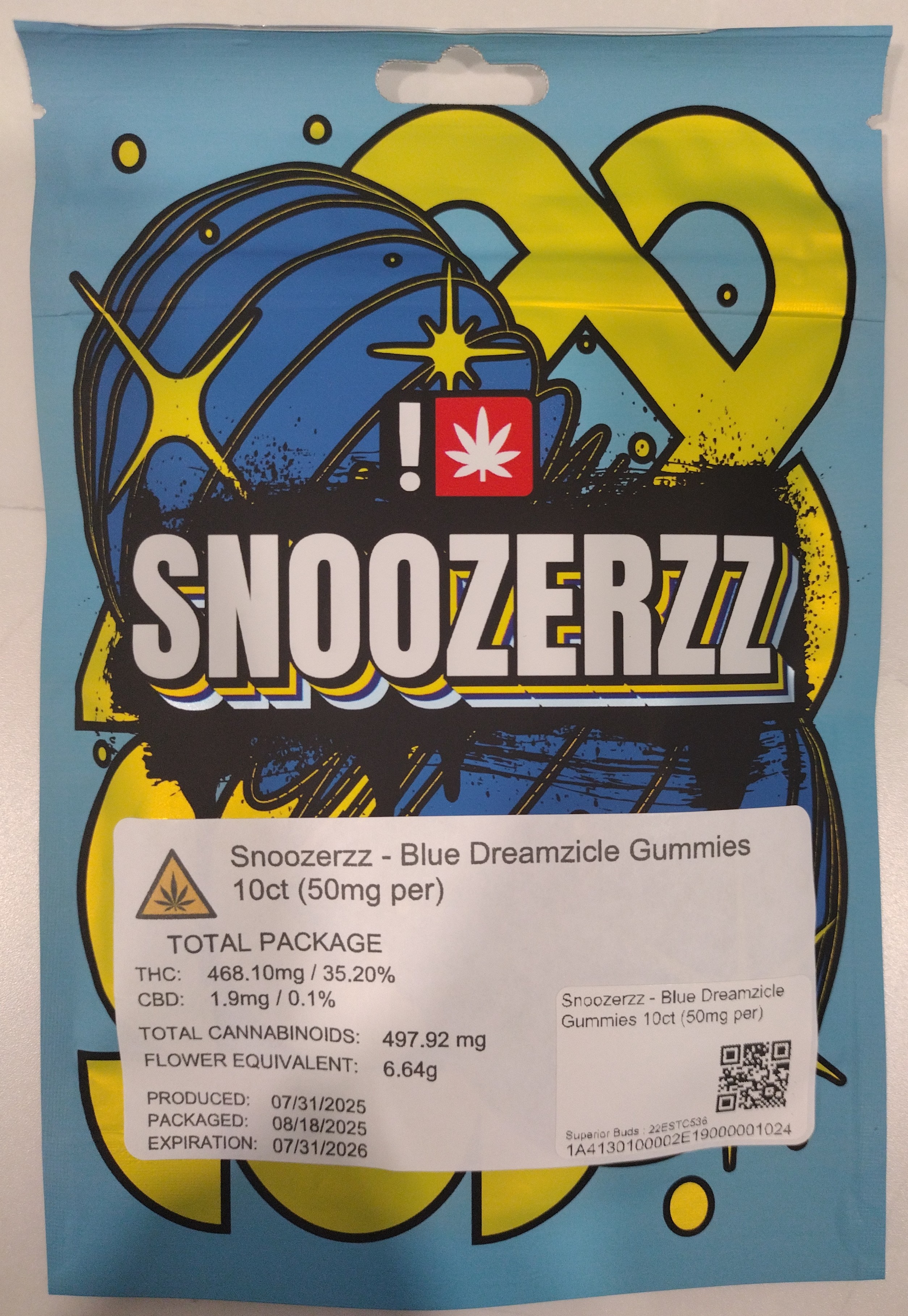 Blue Dreamzicle 10 Pk Gummies - 468mg