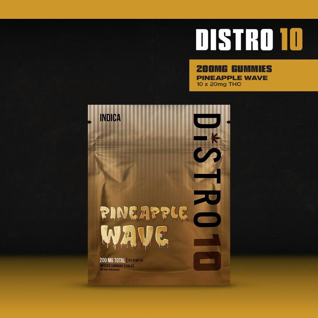 Distro 10 | 200MG Gummies | Pineapple Wave