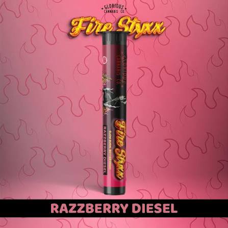 Glorious Razzberry Diesel Fire Styxx Pre Roll