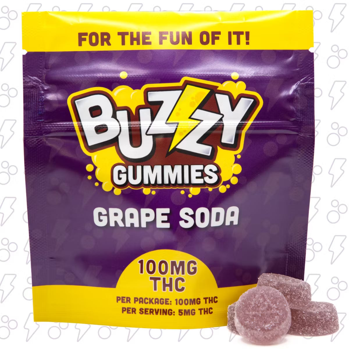 Grape Soda Gummies | 100mg - Buzzy