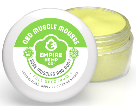 2400mg CBD Muscle Mousse for sore muscles and body
