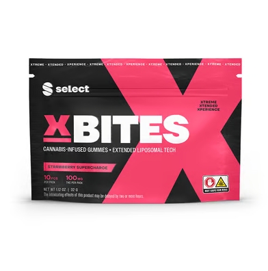 Edibles X Bites 10pk/100mg- Strawberry Supercharge