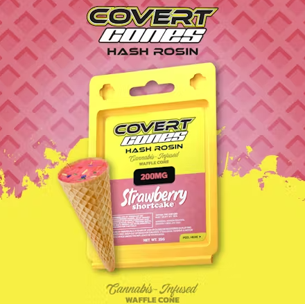 Covert Cups - Strawberry Shortcake - 200mg Hash Rosin Cones