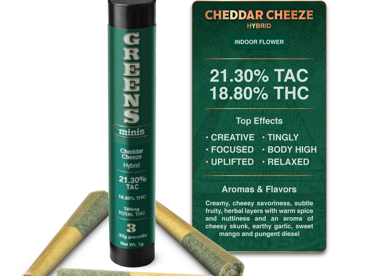 Greens | Cheddar Cheeze | Pre-Roll | 1g | 3pk by Greens - pre-rolls cannabis product