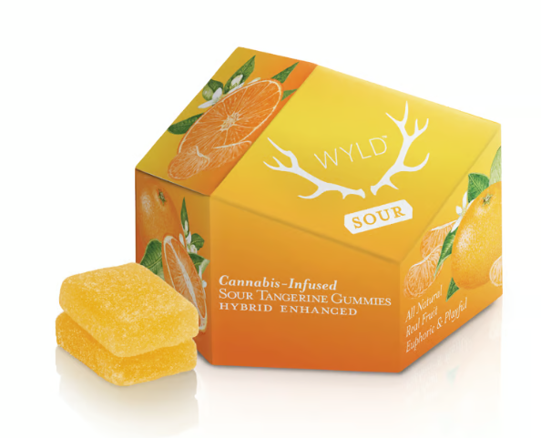 WYLD Sour Tangerine Gummies Hybrid 10Pk 100mg