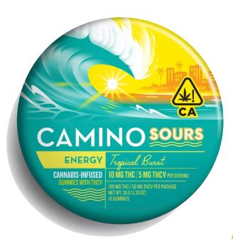 Camino Sours Tropical Burst THCv 2:1 Gummies (10 X 2:1mg)