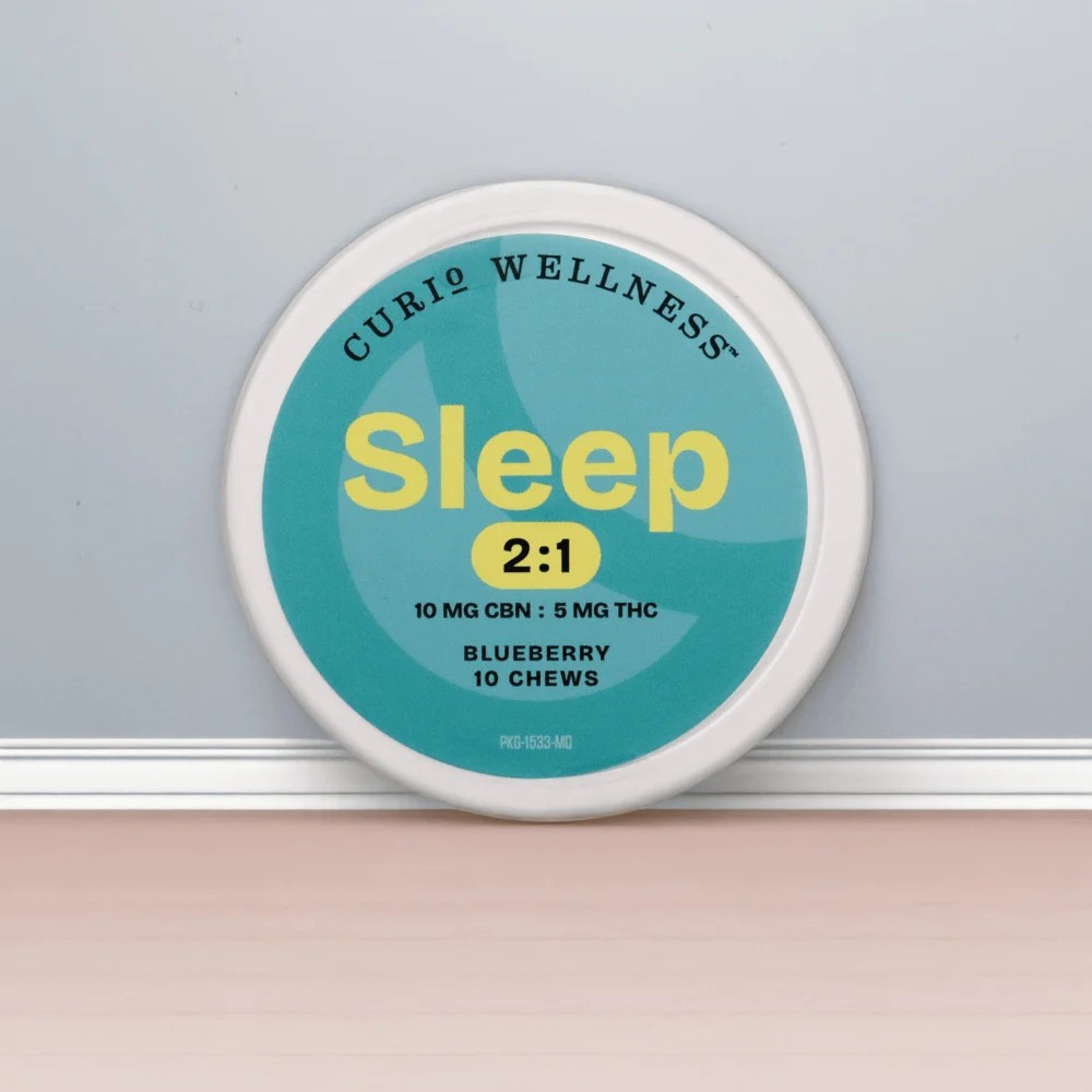 Curio Chews (50mg) 10ct Sleep Blueberry 2:1 CBN:THC