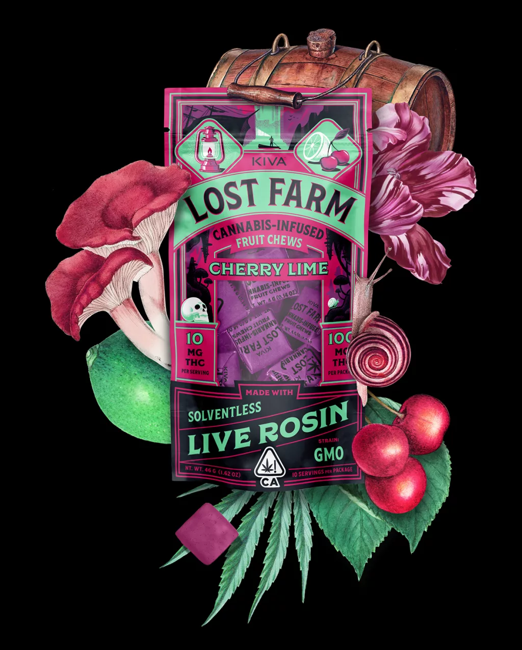 Lost Farm - Cherry Lime LR Fruit Chews 10PK 100MG