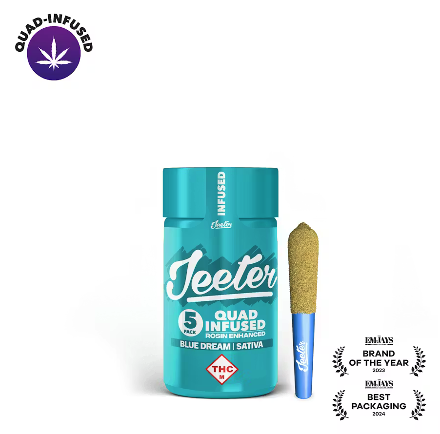 Baby Jeeter - Blue Dream 5pk Quad-Infused Prerolls