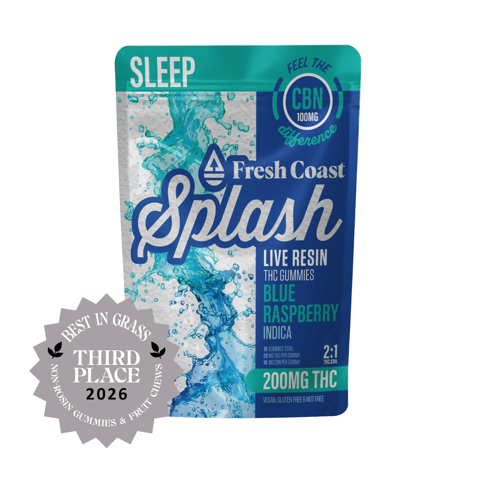 Blue Raspberry Splash Resin Vegan /sleep