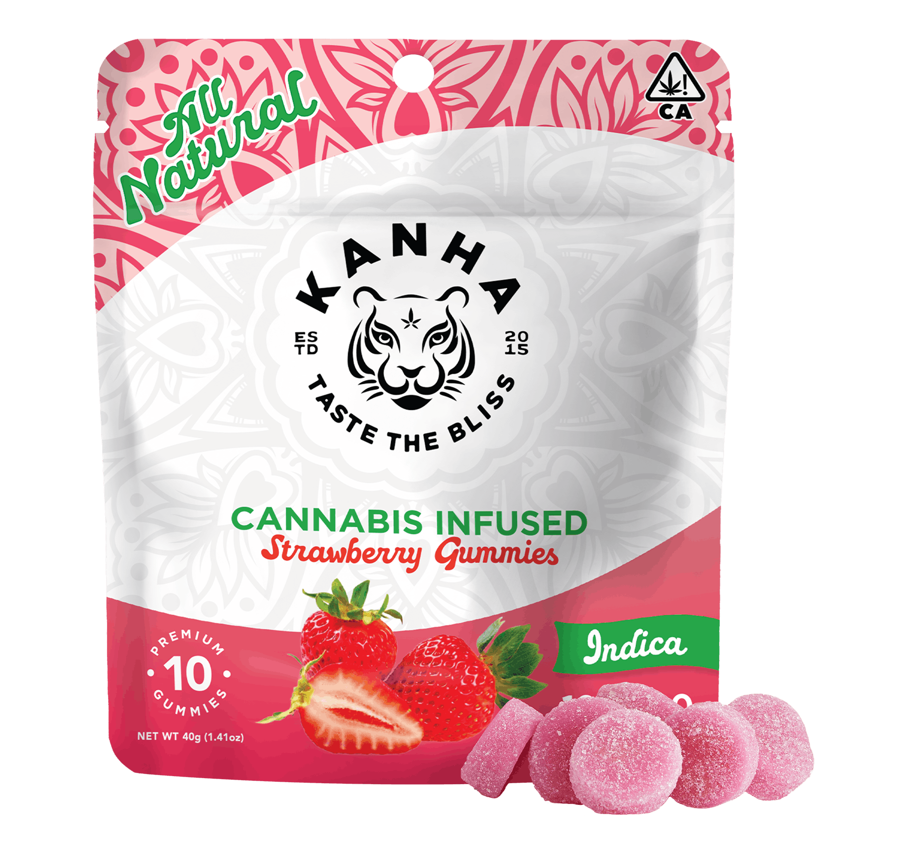KANHA | Strawberry Classic Gummies (10 Pack) | 100mg