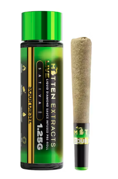 Mitten Extracts Live Sauce Infused Pre-Roll - Sour Diesel