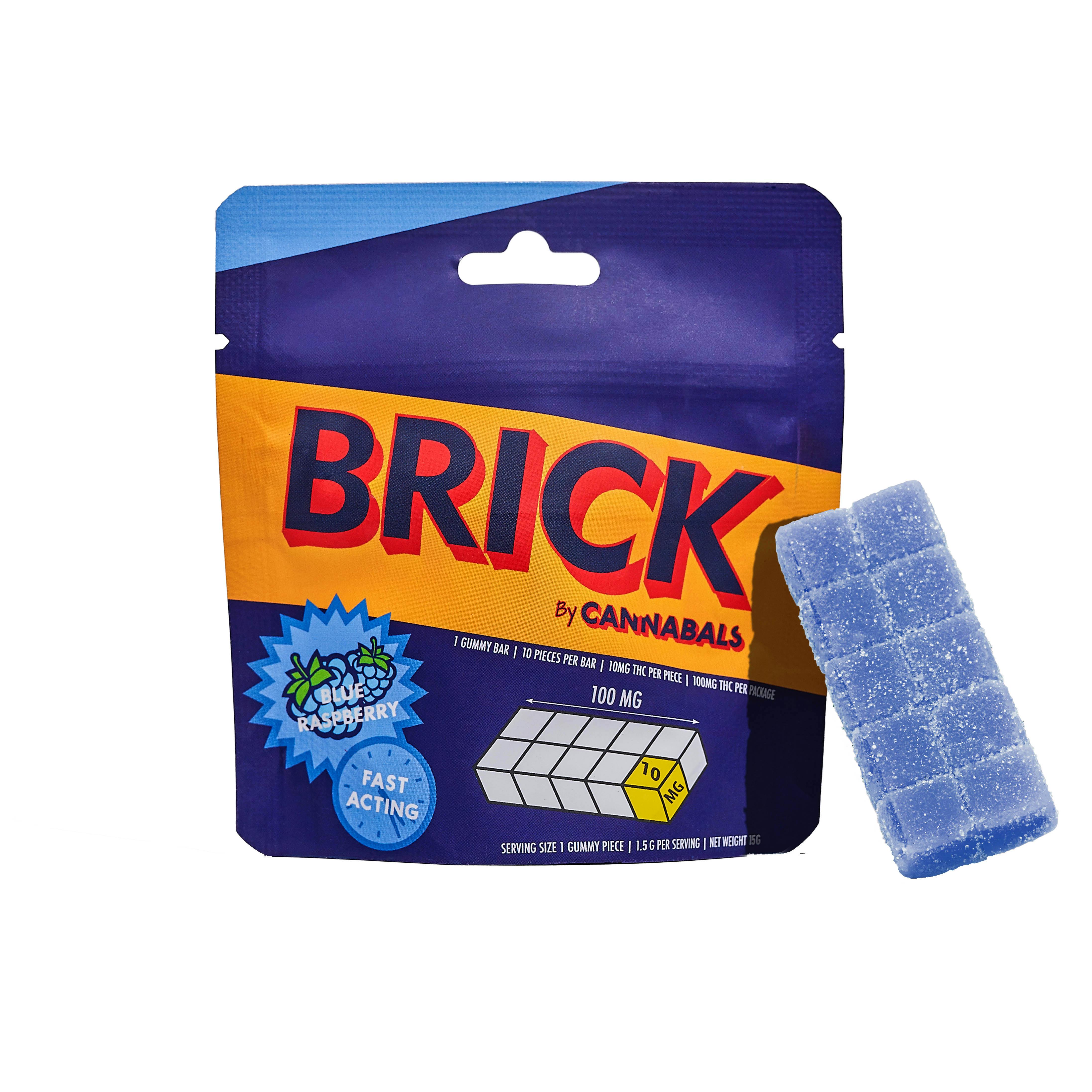 Cannabals - Gummy Brick - Blue Raspberry (Indica) - 100mg THC