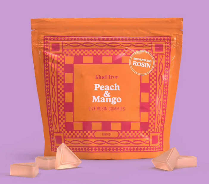 Kind Tree | Peach & Mango Live Rosin Gummies | 10pk