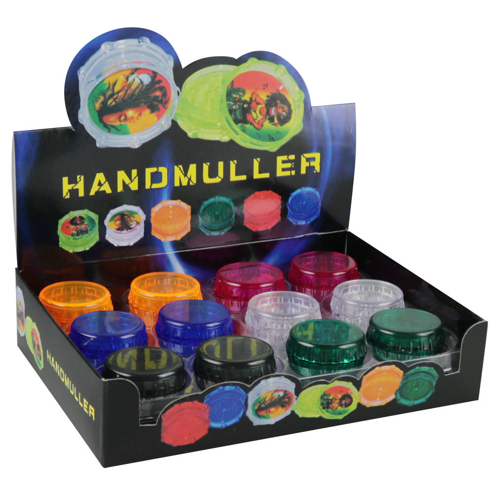 2 piece Acrylic Grinder 2" assorted colors product photo