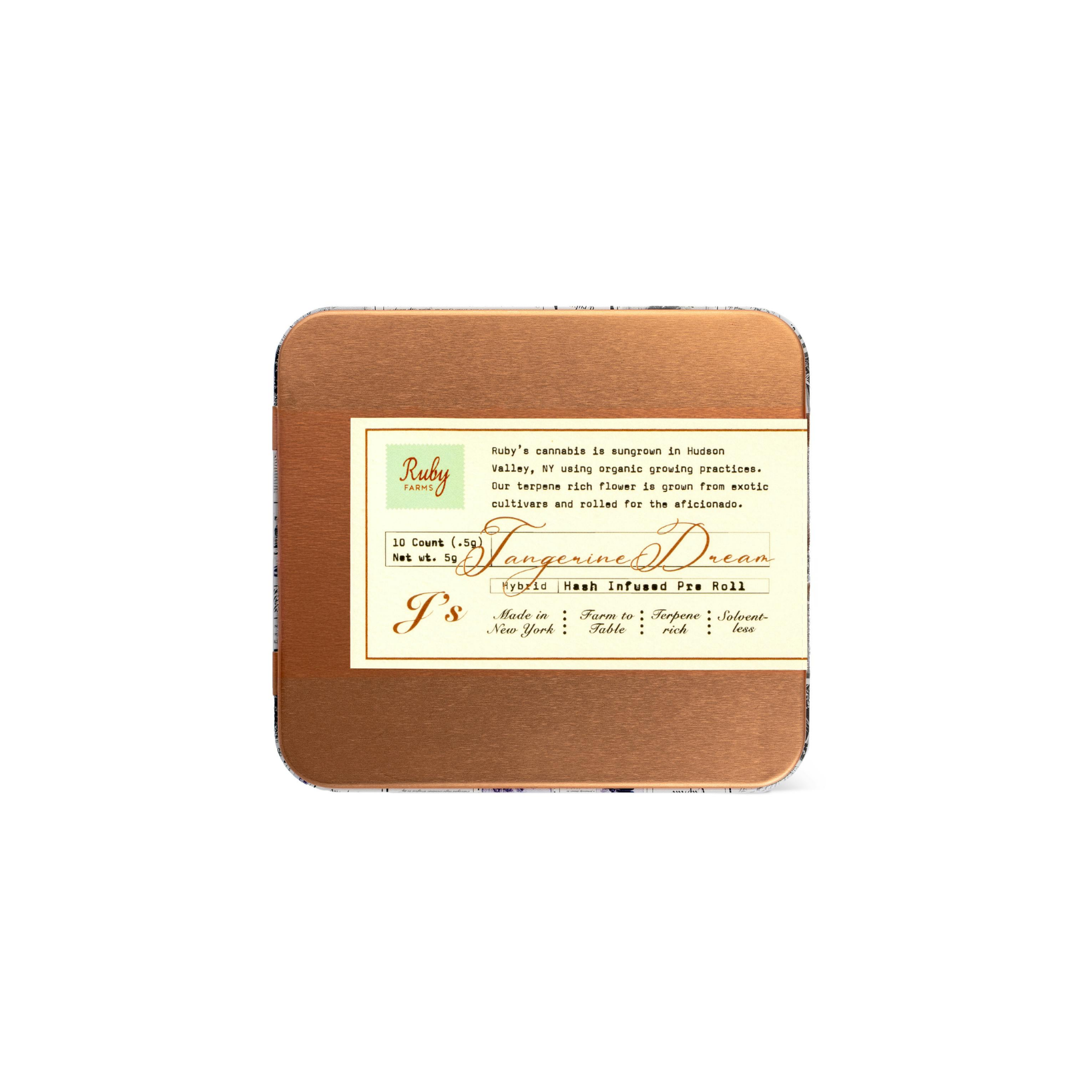 Ruby Farms - Doobies Tangerine Dream Hash Infused Prerolls 10pk - 5g