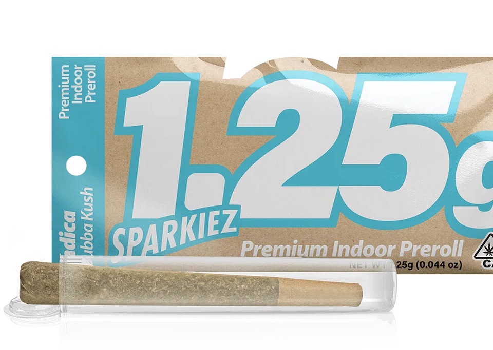 Sparkiez Bubba Kush Single Indica Preroll
