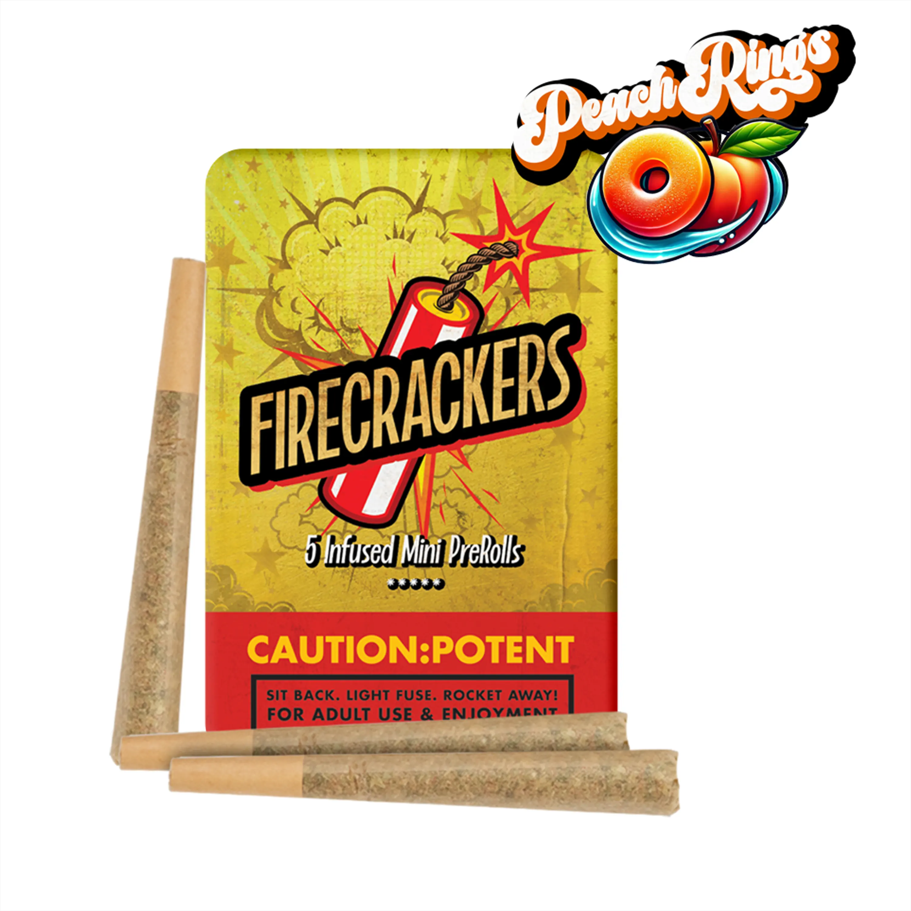 Firecrackers | Peach Rings | Infused Multi Pack | 5pk of 0.7g (3.5g) product photo