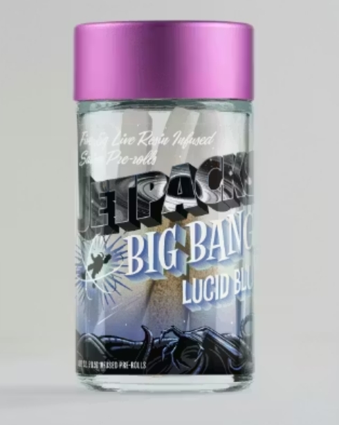 Jetpacks | Big Bang | 0.5g 5pk Infused Prerolls | Lucid Blue
