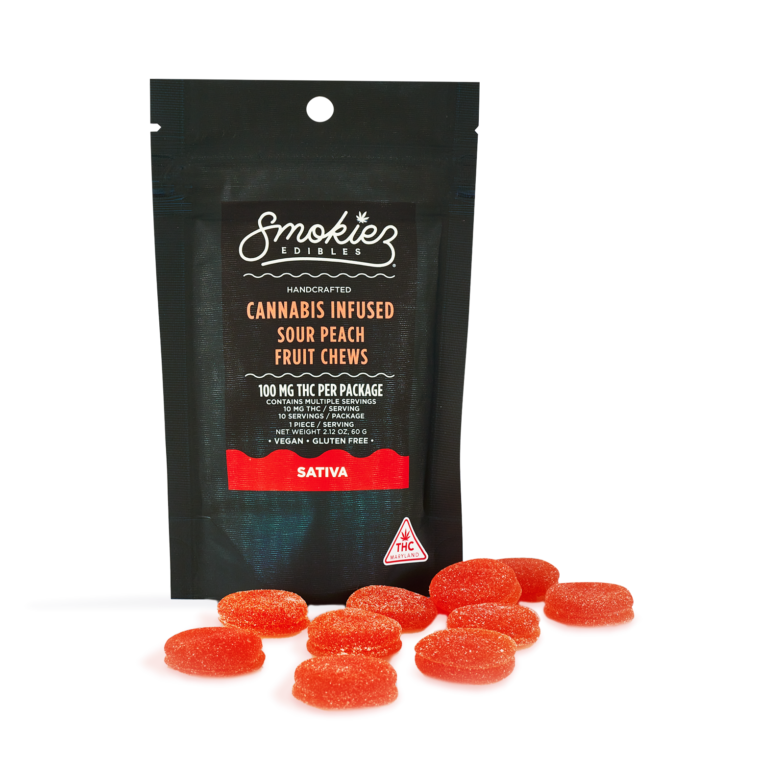 Sour Peach Fruit Chews 10-pack