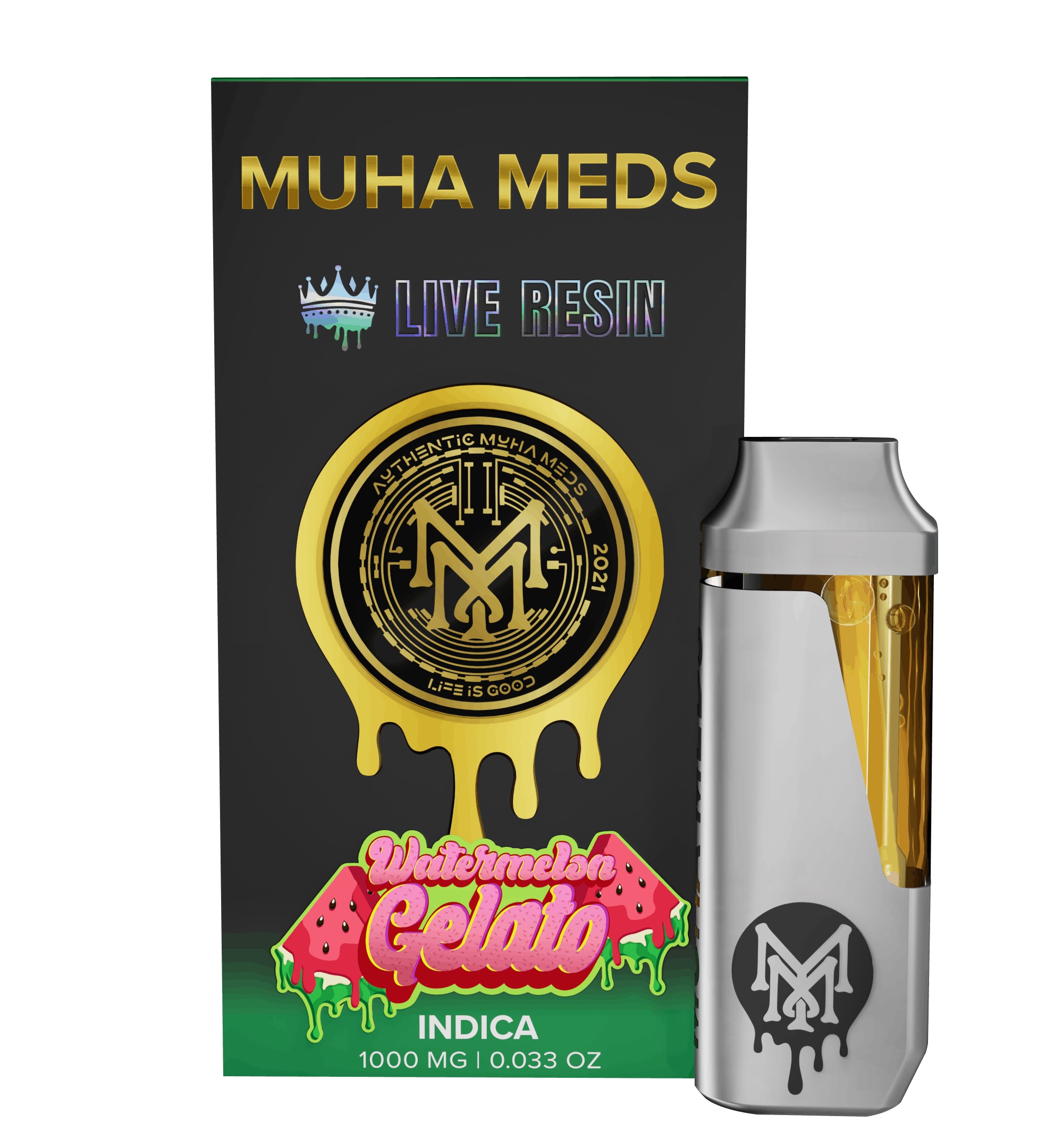 Muha Meds Live Resin Disposable Vape | Watermelon Gelato