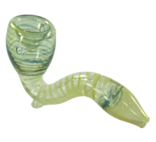 Fumed Swirl Sherlock Hand Pipe 5"