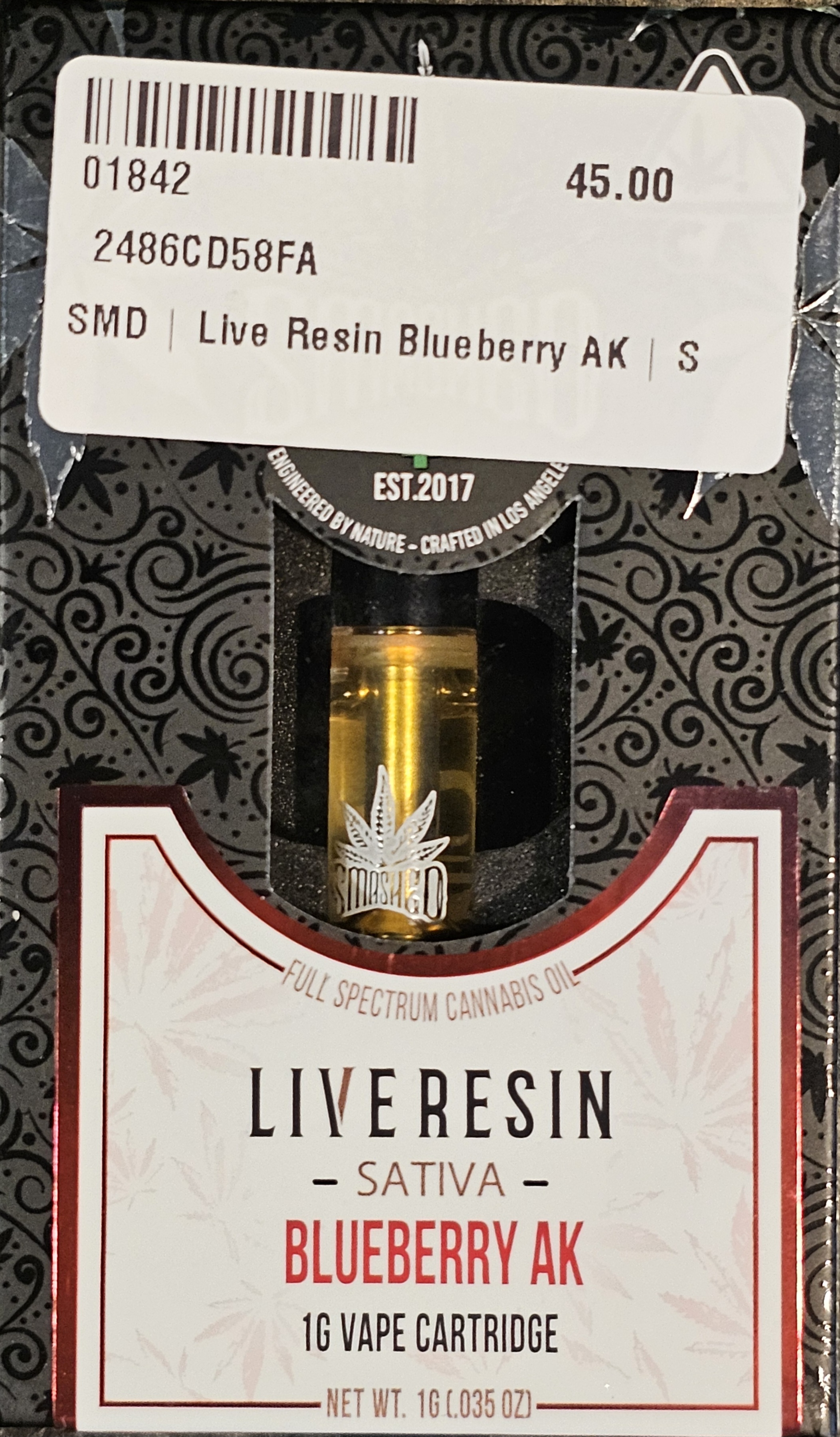 SM| Live Resin Blueberry AK |S