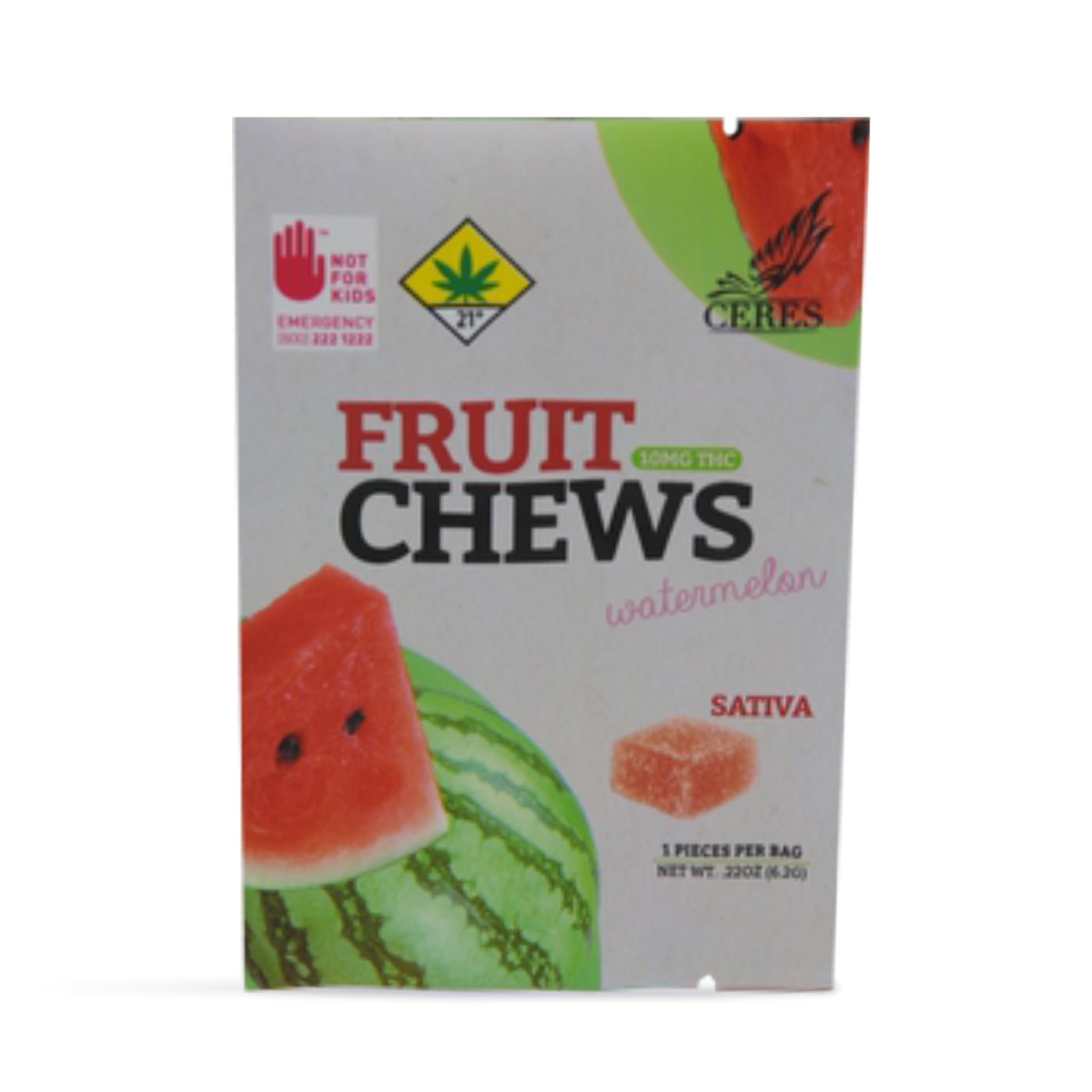 Watermelon Sativa Fruit Chew | 10mg