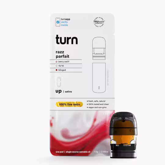 TURN - RAZZ PARFAIT - LIVE RESIN - 1G POD - *BATTERY NOT INCLUDED*