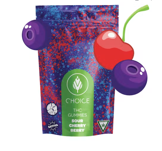 CHOICE | 200MG GUMMIES | SUPER SOUR CHERRY BERRY