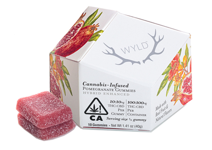 Wyld - Gummies - CBD - 1:1 Pomegranate - 100mgTHC/100mgCBD