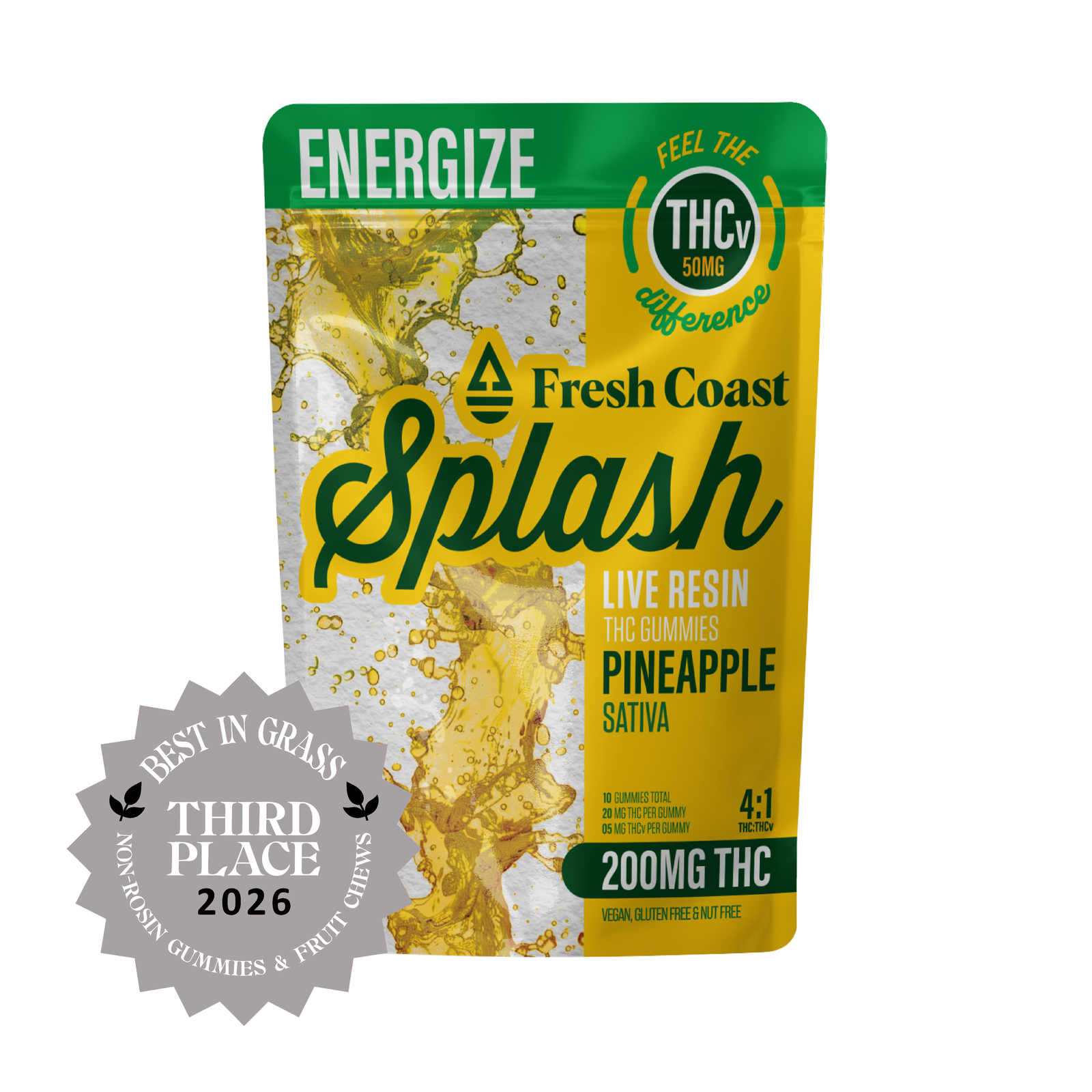 Splash Pineapple Live Resin Gummies