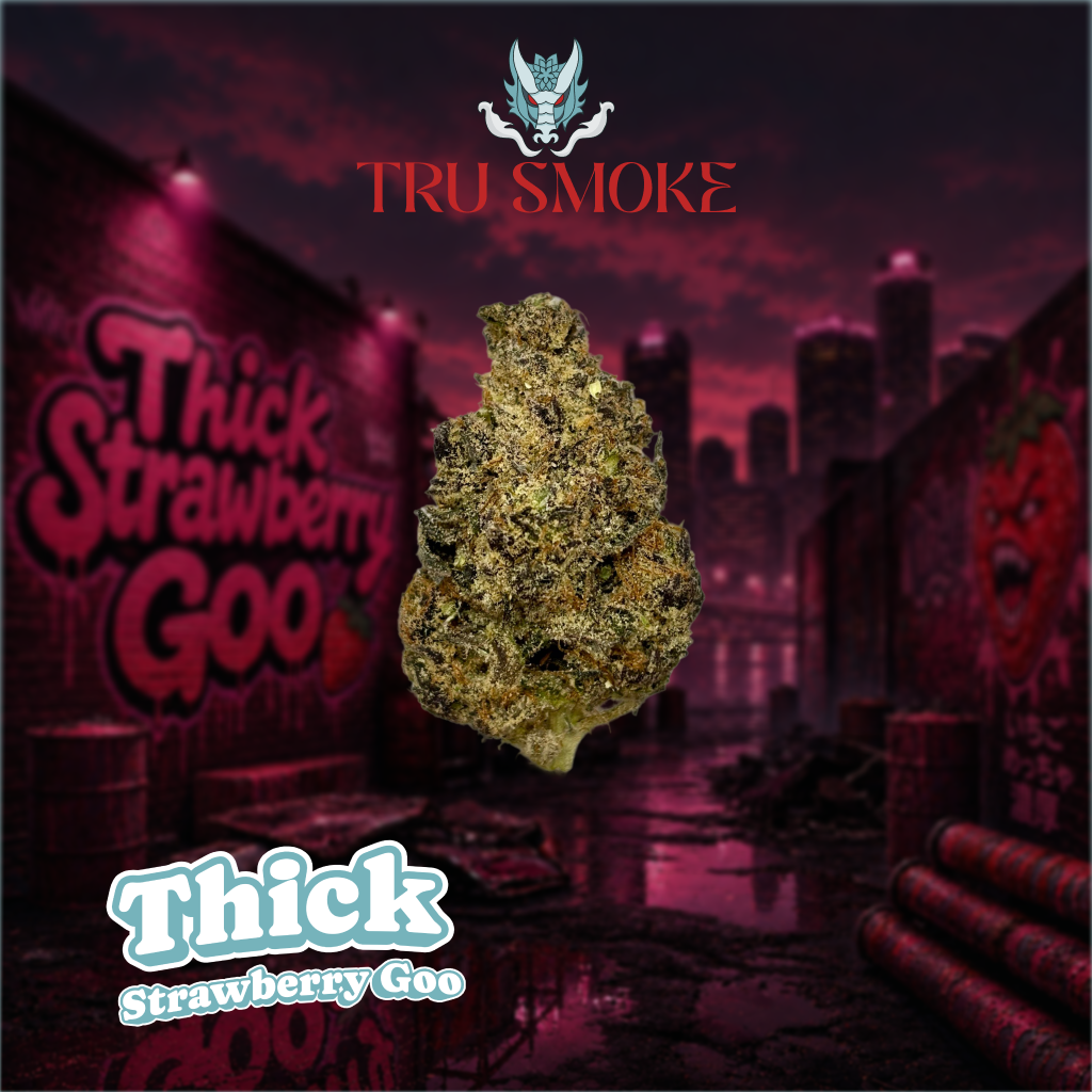 TruSmoke | Thick Strawberry Goo | Bulk Flower | Yellow Tier