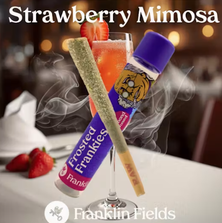 Franklin Fields | Strawberry Mimosa Frosted Frankie Infused Pre-Roll | 1.25g