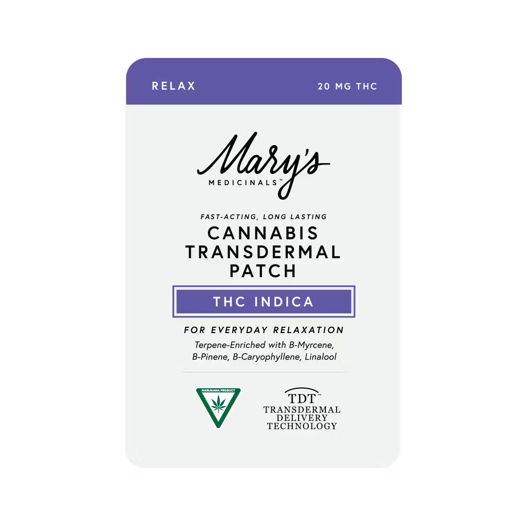 MARYS MEDICINAL - TOPICAL (TRANSDERMAL PATCH) 1CT - 20MG THC - INDICA - RELAX