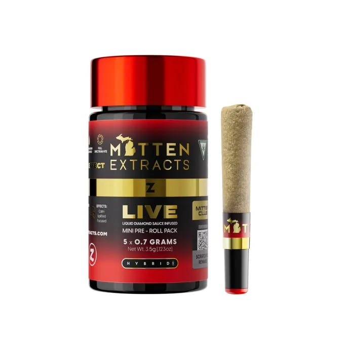 Mitten Extracts Infused Live Sauce Multipack Pre-Rolls 5x.7g (3.5g) - Z