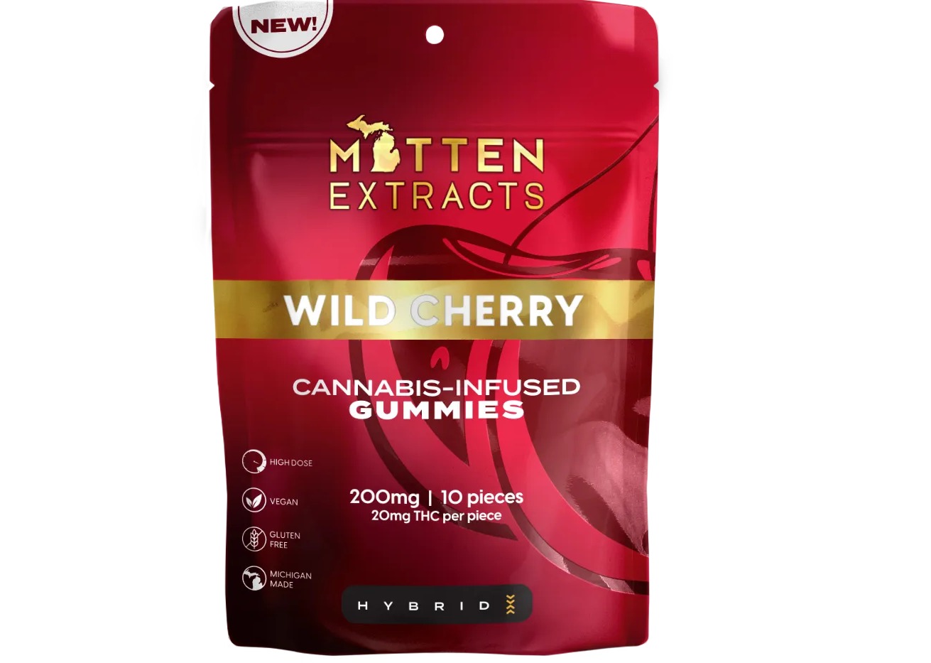 Mitten Extracts - Effect Gummies - 200mg - Wild Cherry - Hybrid