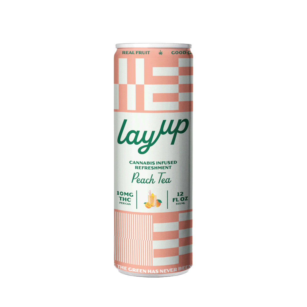 Lay Up 12oz Peach Tea 10mg THC