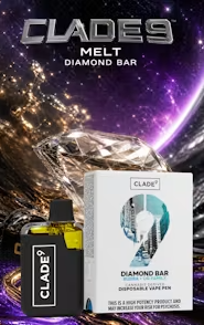 Melt X Clade9 Vape Disposable 0.5g Live Rosin- Diamond Bar