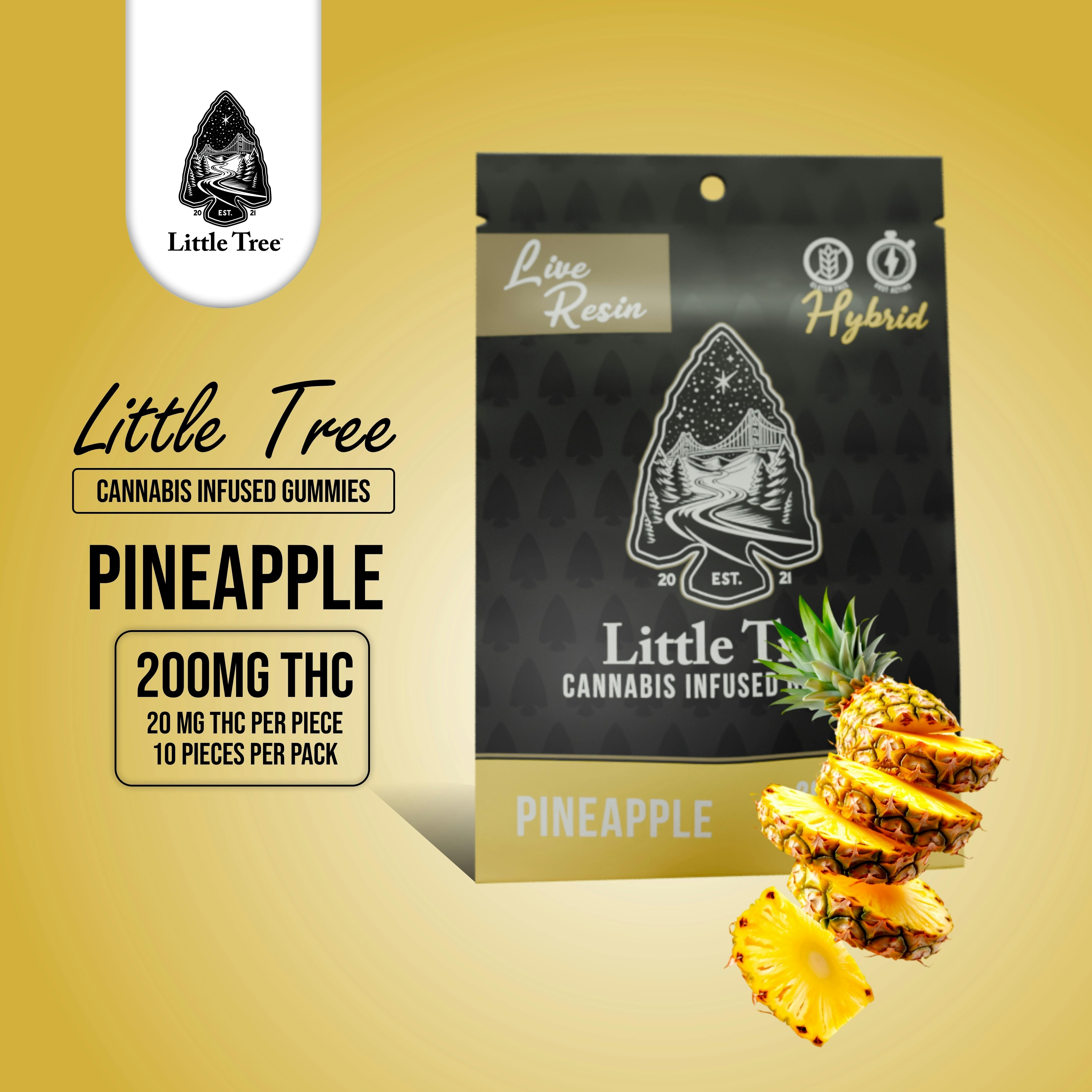LITTLE TREE | Edible | Gummies | Live Resin | Pineapple | 200mg