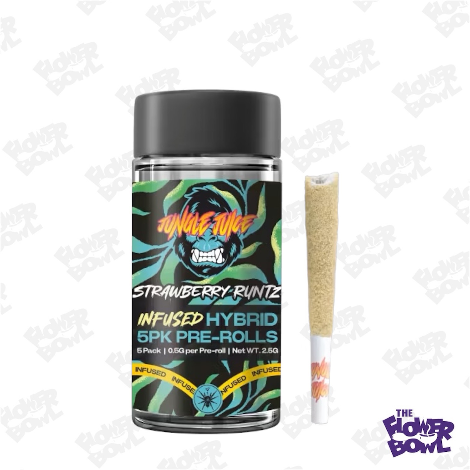Jungle Juice: Strawberry Runtz Infused Preroll 5pk (H) 3.5G