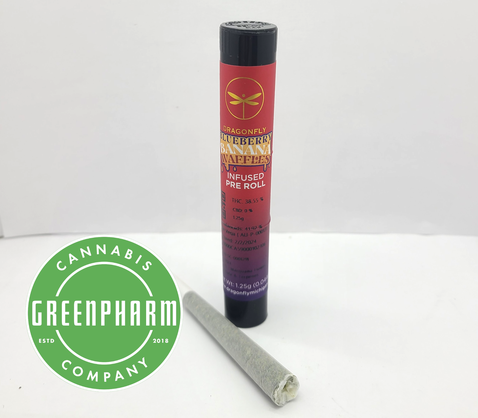 Infused Pre-Roll | Dragonfly | Blueberry Banana Waffle