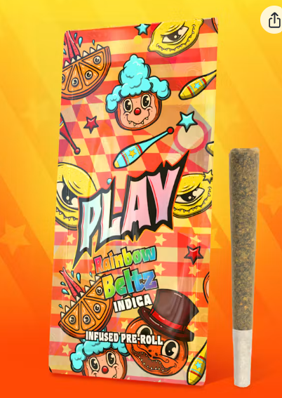 PLAY | Rainbow Belts | Infused Pre-roll | 1.2g | Indica
