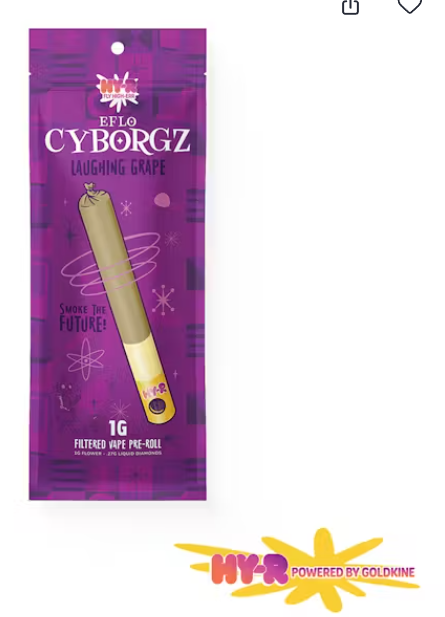 Laughing Grape | Cyborgz Infused Pre-Roll | 1.27g | Hybrid