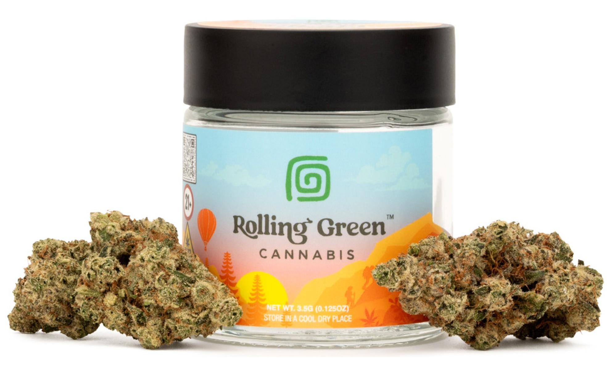 Rolling Green | Alien Pebbles | Jar Flower | Indica-Hybrid | 3.5g