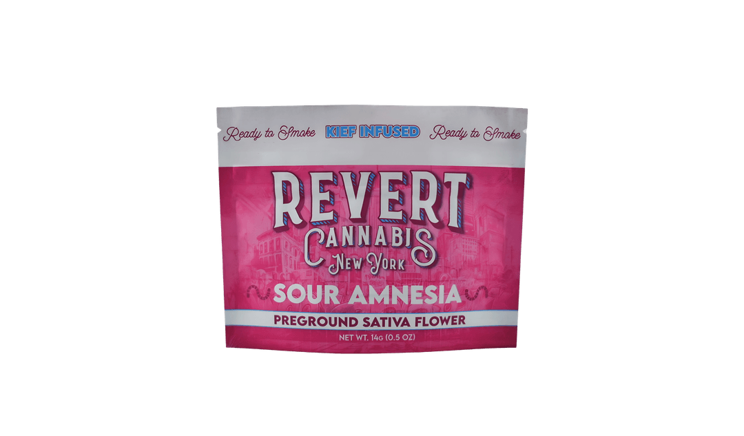 Revert | Pre-Ground Flower | Kief Infused | Sour Amnesia | 14 g